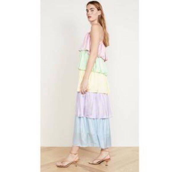 Olivia Rubin Neapolitan Colorblock Cici silk Dress - Picture 6 of 11